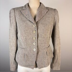 Emanuel Ungaro Beige Linen Blazer 4